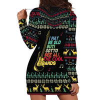 Christmas Vintage Guitar Hoodie Dress Xmas Holiday Patterns - Wonder Print Shop