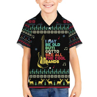 Christmas Vintage Guitar Kid Hawaiian Shirt Xmas Holiday Patterns - Wonder Print Shop