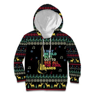 Christmas Vintage Guitar Kid Hoodie Xmas Holiday Patterns - Wonder Print Shop