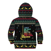 Christmas Vintage Guitar Kid Hoodie Xmas Holiday Patterns - Wonder Print Shop