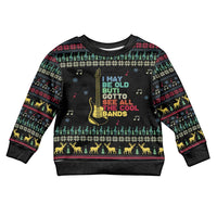 Christmas Vintage Guitar Kid Ugly Christmas Sweater Xmas Holiday Patterns - Wonder Print Shop