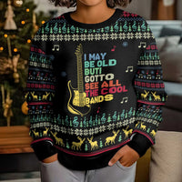 Christmas Vintage Guitar Kid Ugly Christmas Sweater Xmas Holiday Patterns - Wonder Print Shop
