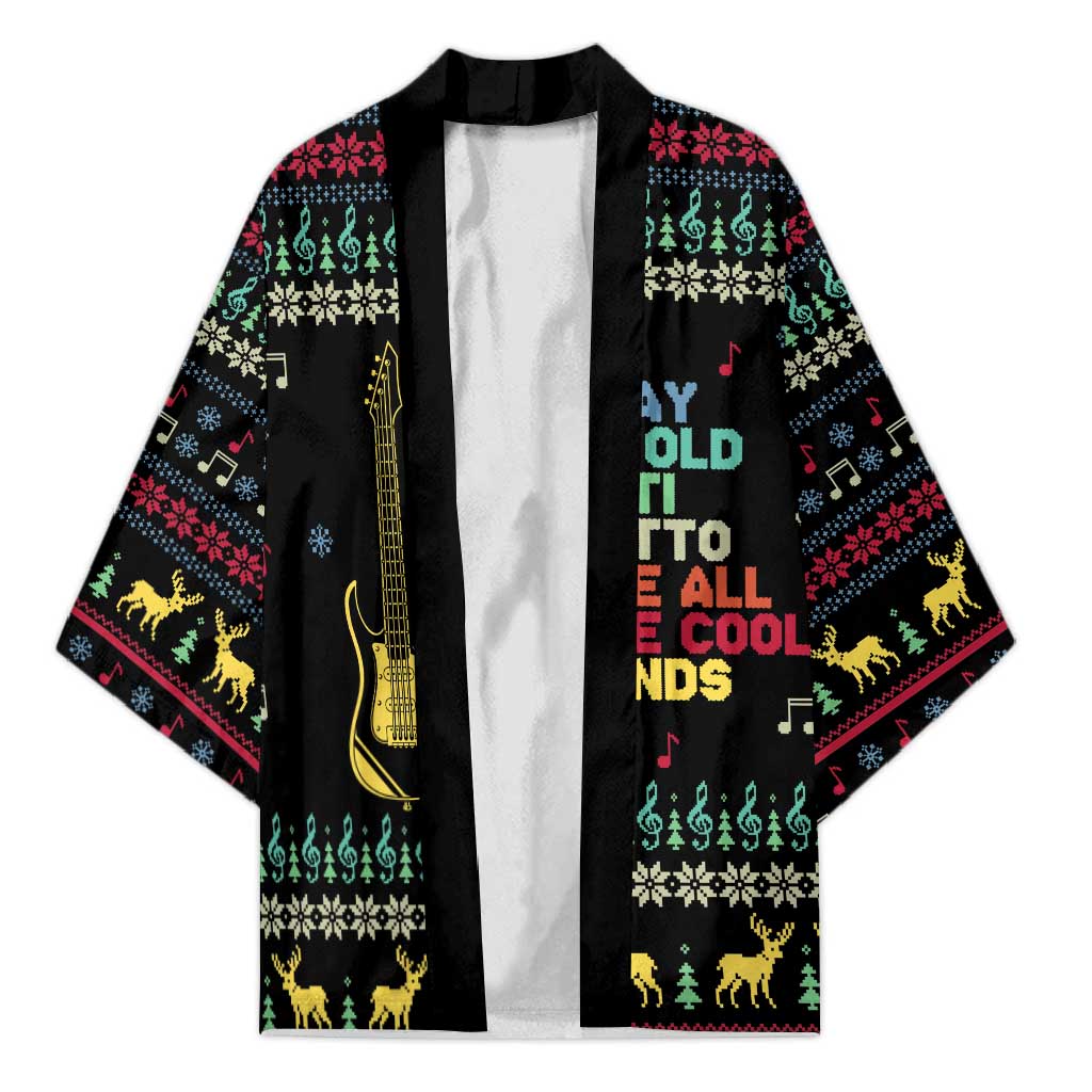 Christmas Vintage Guitar Kimono Xmas Holiday Patterns - Wonder Print Shop