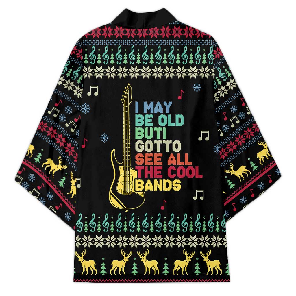 Christmas Vintage Guitar Kimono Xmas Holiday Patterns - Wonder Print Shop