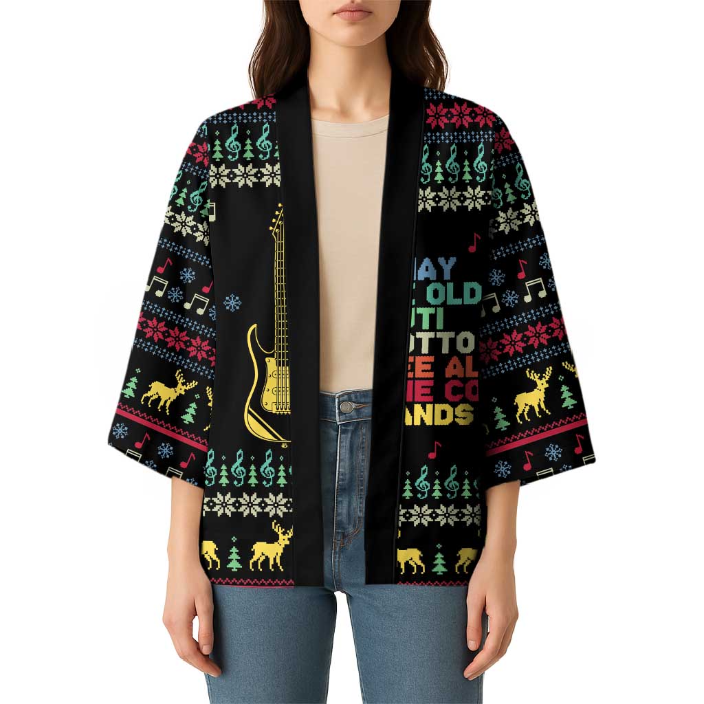 Christmas Vintage Guitar Kimono Xmas Holiday Patterns - Wonder Print Shop