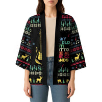 Christmas Vintage Guitar Kimono Xmas Holiday Patterns - Wonder Print Shop