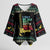 Christmas Vintage Guitar Kimono Sleeve Blouse Xmas Holiday Patterns - Wonder Print Shop