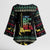 Christmas Vintage Guitar Kimono Sleeve Blouse Xmas Holiday Patterns - Wonder Print Shop