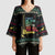 Christmas Vintage Guitar Kimono Sleeve Blouse Xmas Holiday Patterns - Wonder Print Shop