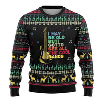 Christmas Vintage Guitar Ugly Christmas Sweater Xmas Holiday Patterns - Wonder Print Shop