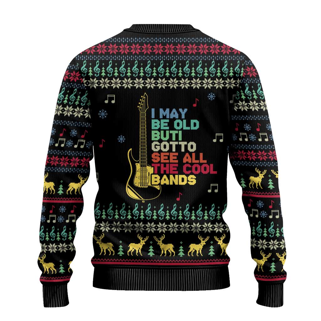 Christmas Vintage Guitar Ugly Christmas Sweater Xmas Holiday Patterns - Wonder Print Shop