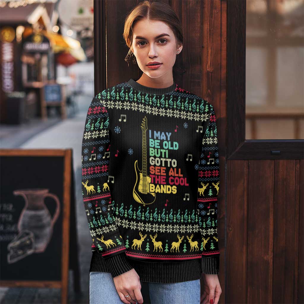 Christmas Vintage Guitar Ugly Christmas Sweater Xmas Holiday Patterns - Wonder Print Shop