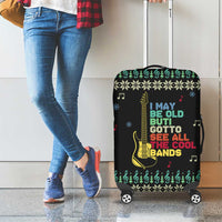 Christmas Vintage Guitar Luggage Cover Xmas Holiday Patterns - Wonder Print Shop