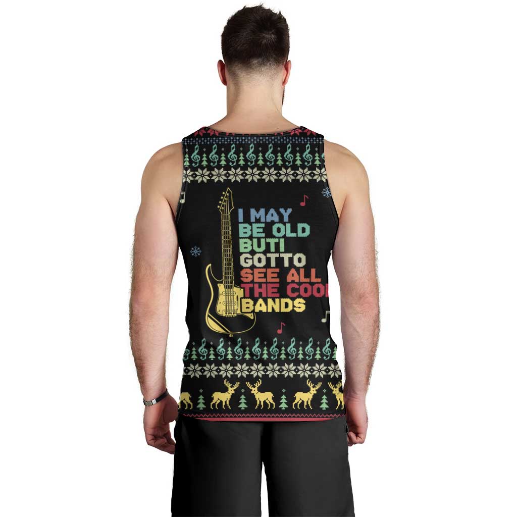 Christmas Vintage Guitar Men Tank Top Xmas Holiday Patterns - Wonder Print Shop