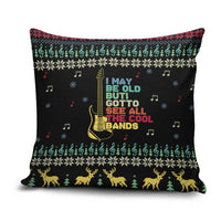 Christmas Vintage Guitar Pillow Cover Xmas Holiday Patterns - Wonder Print Shop