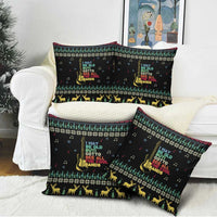 Christmas Vintage Guitar Pillow Cover Xmas Holiday Patterns - Wonder Print Shop