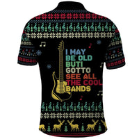 Christmas Vintage Guitar Polo Shirt Xmas Holiday Patterns - Wonder Print Shop