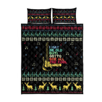 Christmas Vintage Guitar Quilt Bed Set Xmas Holiday Patterns - Wonder Print Shop