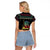 Christmas Vintage Guitar Raglan Cropped T Shirt Xmas Holiday Patterns - Wonder Print Shop