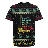 Christmas Vintage Guitar Rugby Jersey Xmas Holiday Patterns - Wonder Print Shop