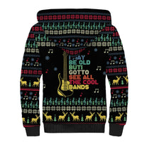 Christmas Vintage Guitar Sherpa Hoodie Xmas Holiday Patterns - Wonder Print Shop