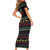 Christmas Vintage Guitar Short Sleeve Bodycon Dress Xmas Holiday Patterns - Wonder Print Shop
