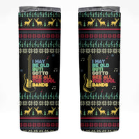 Christmas Vintage Guitar Skinny Tumbler Xmas Holiday Patterns - Wonder Print Shop