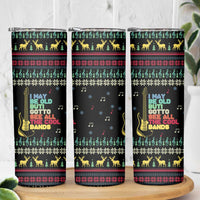 Christmas Vintage Guitar Skinny Tumbler Xmas Holiday Patterns - Wonder Print Shop