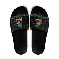 Christmas Vintage Guitar Slide Sandals Xmas Holiday Patterns - Wonder Print Shop