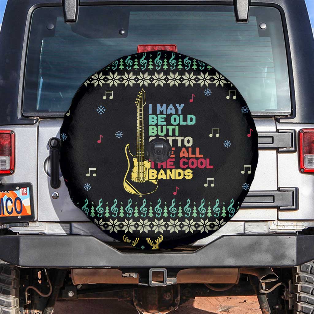 Christmas Vintage Guitar Spare Tire Cover Xmas Holiday Patterns - Wonder Print Shop