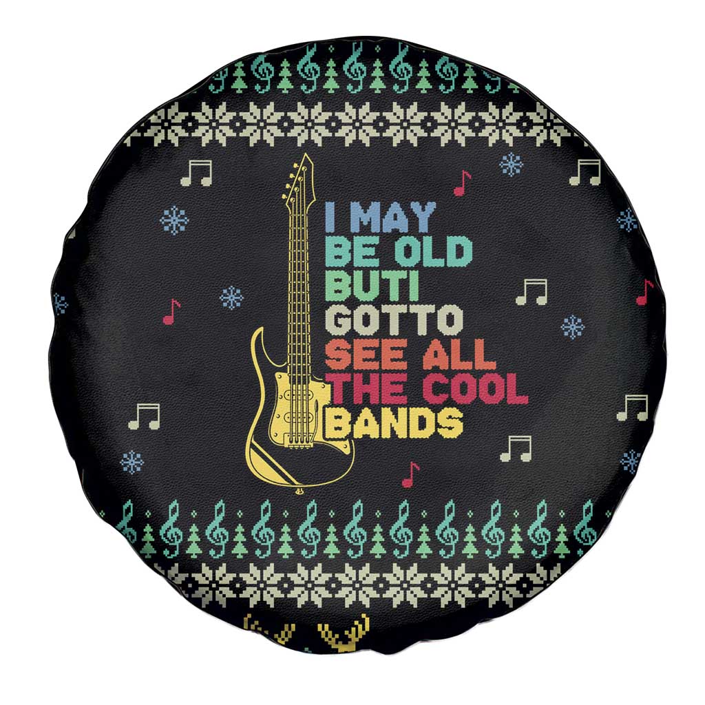 Christmas Vintage Guitar Spare Tire Cover Xmas Holiday Patterns - Wonder Print Shop