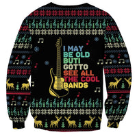 Christmas Vintage Guitar Sweatshirt Xmas Holiday Patterns - Wonder Print Shop