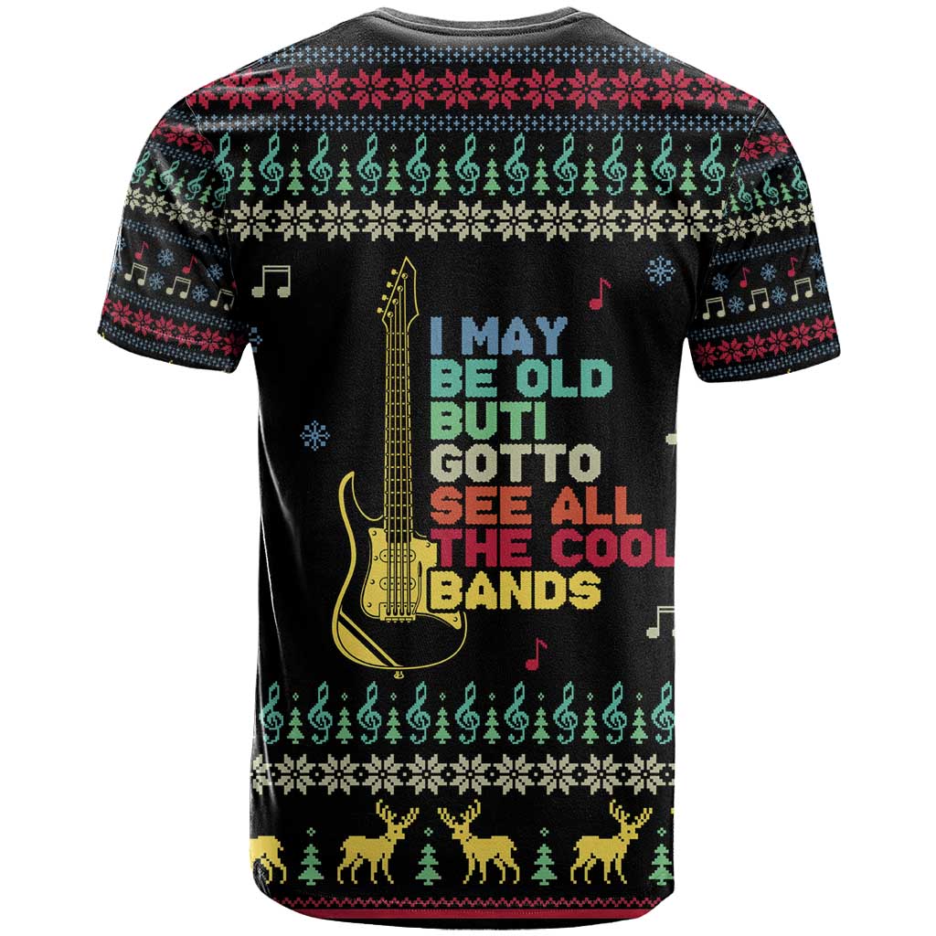 Christmas Vintage Guitar T Shirt Xmas Holiday Patterns - Wonder Print Shop