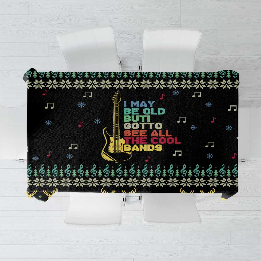 Christmas Vintage Guitar Tablecloth Xmas Holiday Patterns - Wonder Print Shop