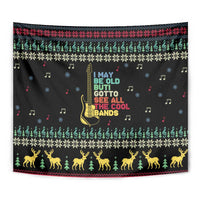 Christmas Vintage Guitar Tapestry Xmas Holiday Patterns - Wonder Print Shop