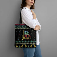 Christmas Vintage Guitar Tote Bag Xmas Holiday Patterns - Wonder Print Shop
