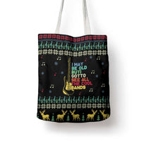Christmas Vintage Guitar Tote Bag Xmas Holiday Patterns - Wonder Print Shop