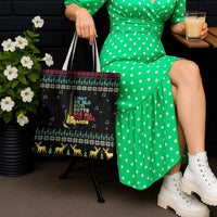 Christmas Vintage Guitar Tote Bag Xmas Holiday Patterns - Wonder Print Shop