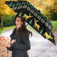 Christmas Vintage Guitar Umbrella Xmas Holiday Patterns - Wonder Print Shop