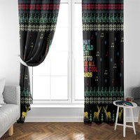 Christmas Vintage Guitar Window Curtain Xmas Holiday Patterns - Wonder Print Shop