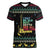 Christmas Vintage Guitar Women V-Neck T-Shirt Xmas Holiday Patterns - Wonder Print Shop