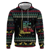 Christmas Vintage Guitar Zip Hoodie Xmas Holiday Patterns - Wonder Print Shop