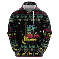 Christmas Vintage Guitar Zip Hoodie Xmas Holiday Patterns - Wonder Print Shop