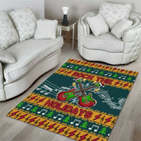 Rock The Holidays Guitar Christmas Area Rug Xmas Holiday Patterns - Wonder Print Shop