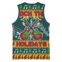 Rock The Holidays Guitar Christmas Basketball Jersey Xmas Holiday Patterns - Wonder Print Shop
