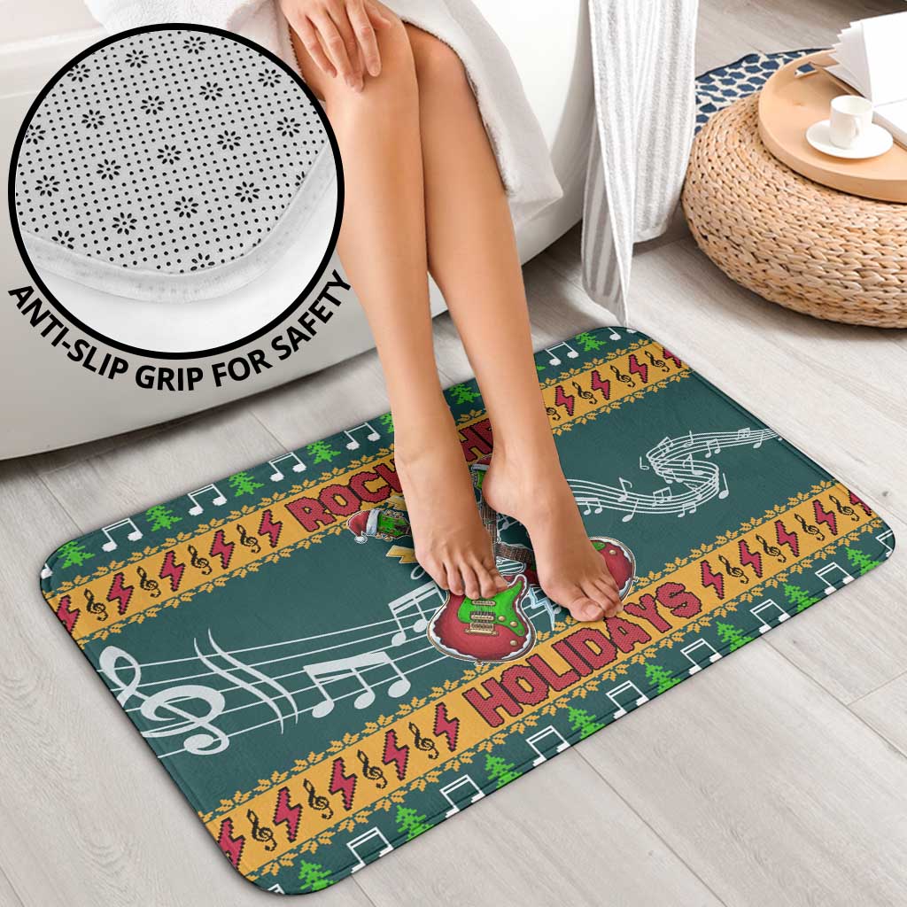 Rock The Holidays Guitar Christmas Bathroom Set Xmas Holiday Patterns - Wonder Print Shop
