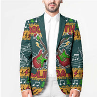 Rock The Holidays Guitar Christmas Blazer Xmas Holiday Patterns - Wonder Print Shop