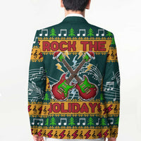 Rock The Holidays Guitar Christmas Blazer Xmas Holiday Patterns - Wonder Print Shop