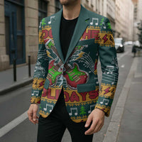 Rock The Holidays Guitar Christmas Blazer Xmas Holiday Patterns - Wonder Print Shop