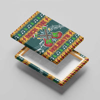 Rock The Holidays Guitar Christmas Canvas Wall Art Xmas Holiday Patterns - Wonder Print Shop